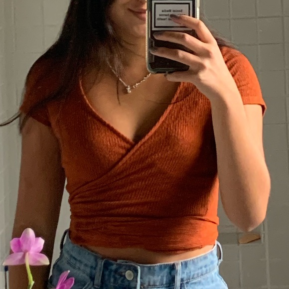 Urban Outfitters Tops - Rust Urban Outfitters wrap top